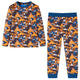 Vidaxl Kinderpyjamas mit Langhülsen 116 Cognac gefärbt