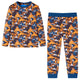 Vidaxl Kinderpyjama mit langen Ärmeln 128 Cognac gefärbt