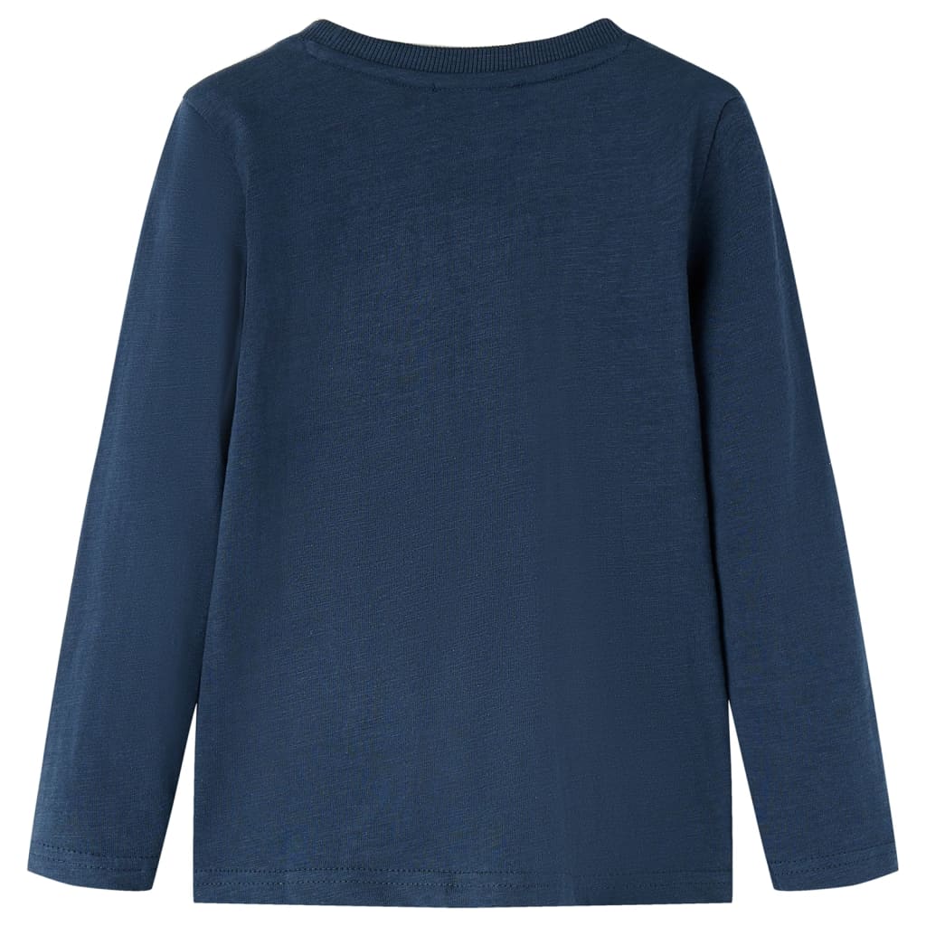 Vidaxl Kinderhemd mit langen Ärmeln 92 gemischtes Marineblau