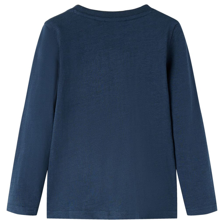Vidaxl Kinderhemd mit langen Ärmeln 92 gemischtes Marineblau