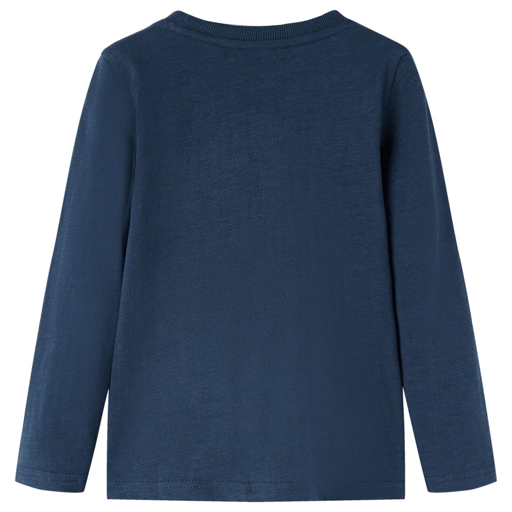 Vidaxl -Kinderhemd mit langen Ärmeln 128 gemischtes Marineblau
