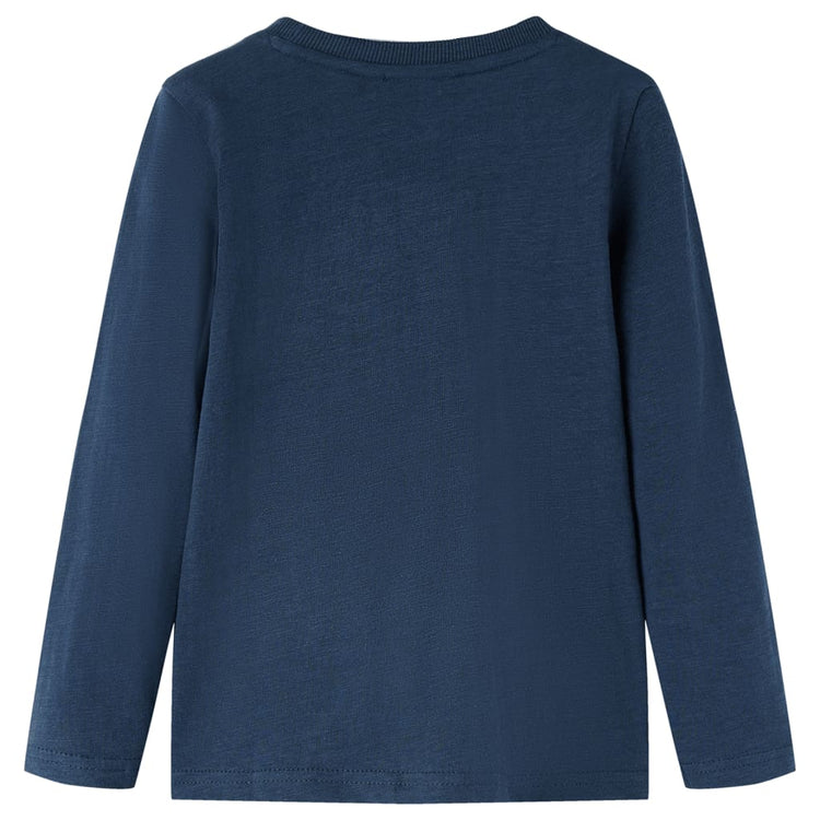 Vidaxl -Kinderhemd mit langen Ärmeln 128 gemischtes Marineblau