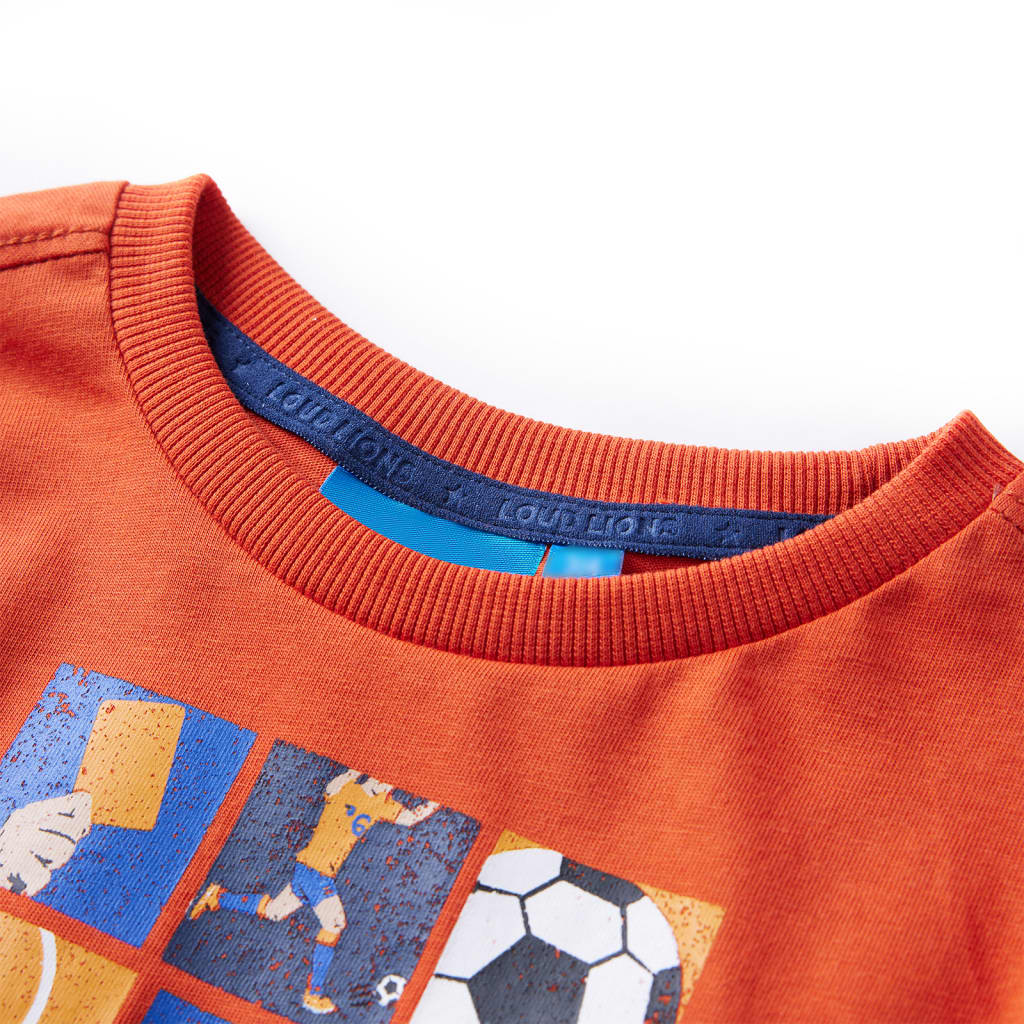 Vidaxl -Kinderhemd mit langen Ärmeln 104 Orange
