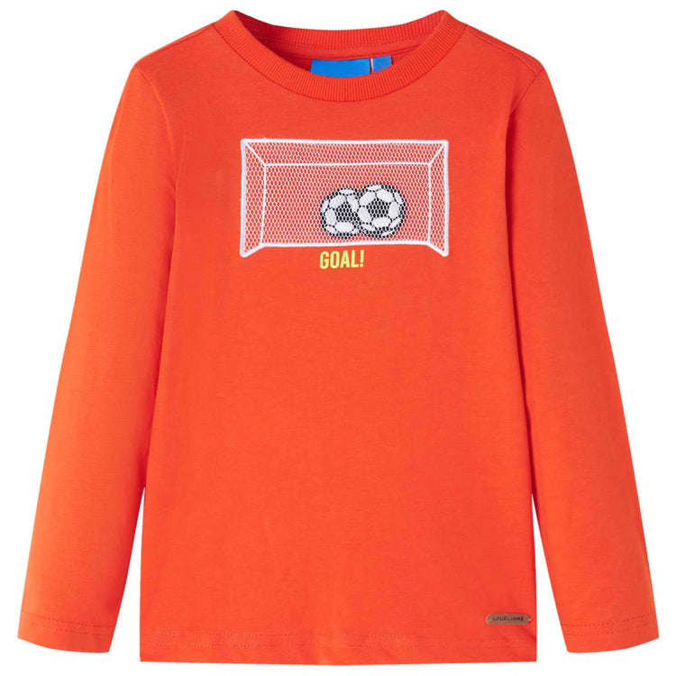 Vidaxl -Kinderhemd mit langen Ärmeln 104 leuchtend orange