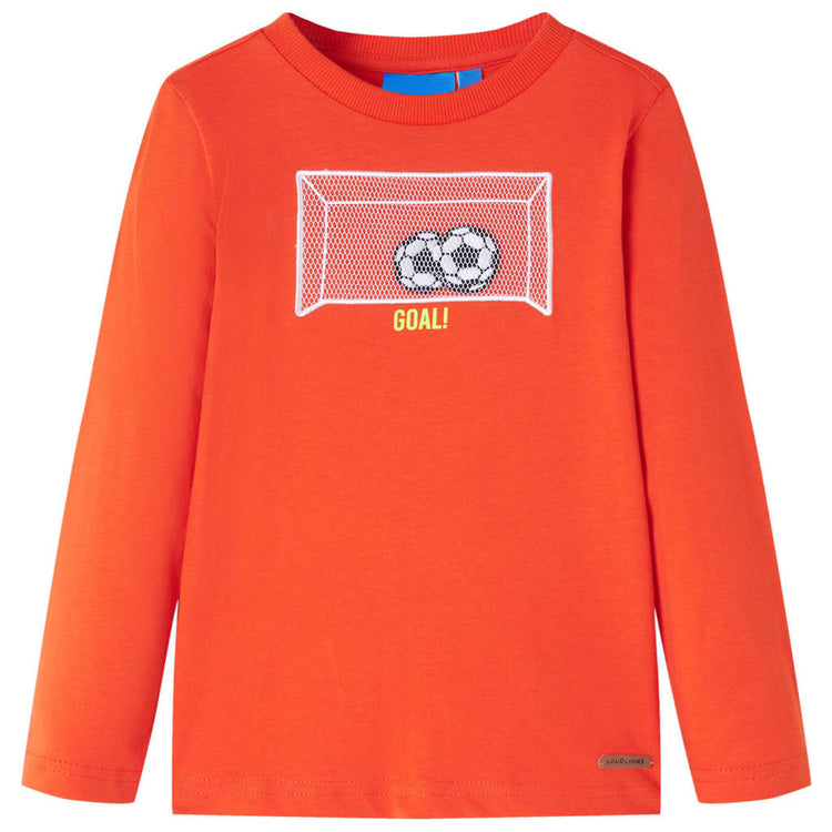 Vidaxl -Kinderhemd mit langen Ärmeln 116 leuchtend orange
