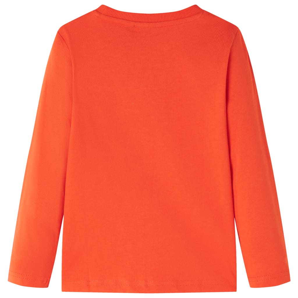 Vidaxl -Kinderhemd mit langen Ärmeln 116 leuchtend orange