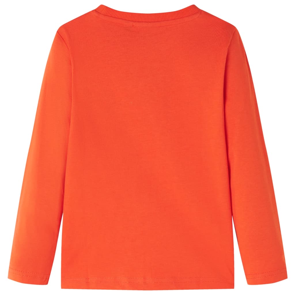 Vidaxl -Kinderhemd mit langen Ärmeln 140 leuchtend orange