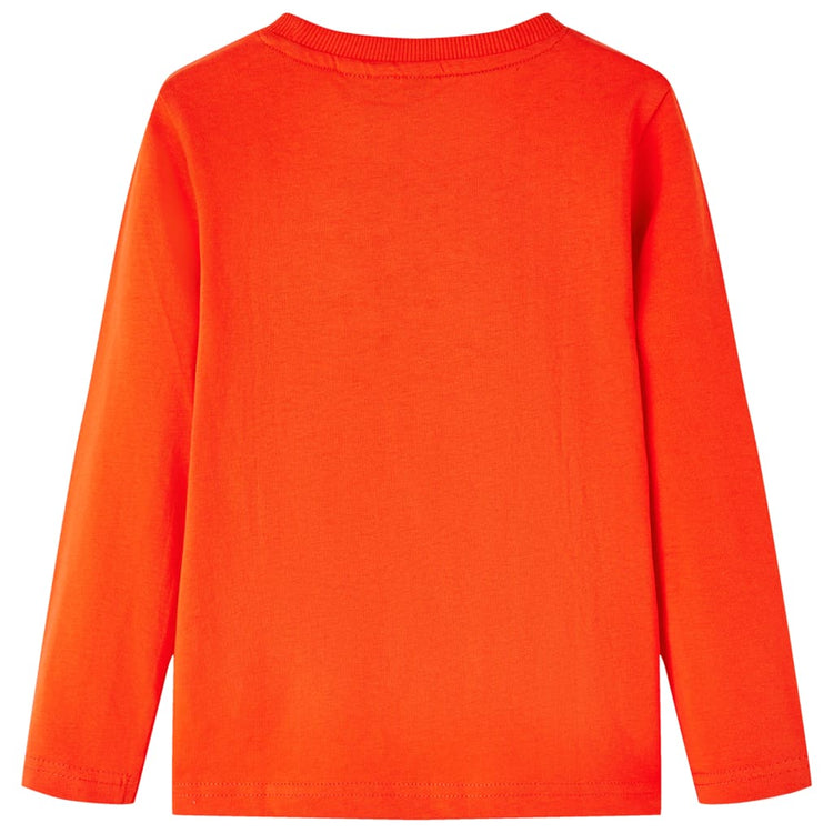 Vidaxl -Kinderhemd mit langen Ärmeln 104 leuchtend orange