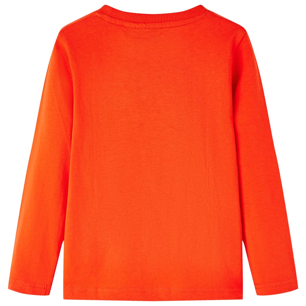 Vidaxl -Kinderhemd mit langen Ärmeln 128 leuchtend orange