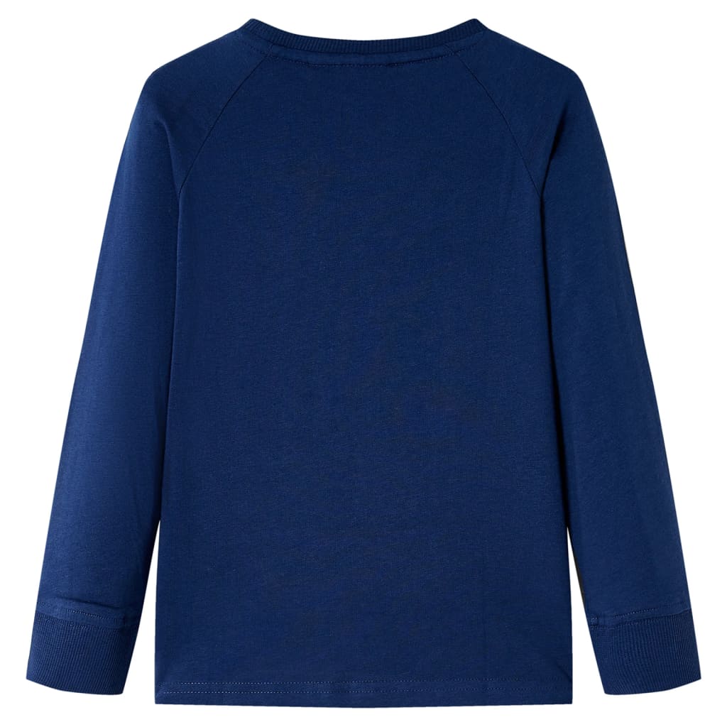 Vidaxl -Kinderhemd mit langen Ärmeln 92 Marineblau