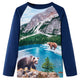 Vidaxl Kinderhemd mit langen Ärmeln 104 Marineblau