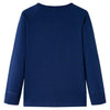 Vidaxl Kinderhemd mit langen Ärmeln 104 Marineblau