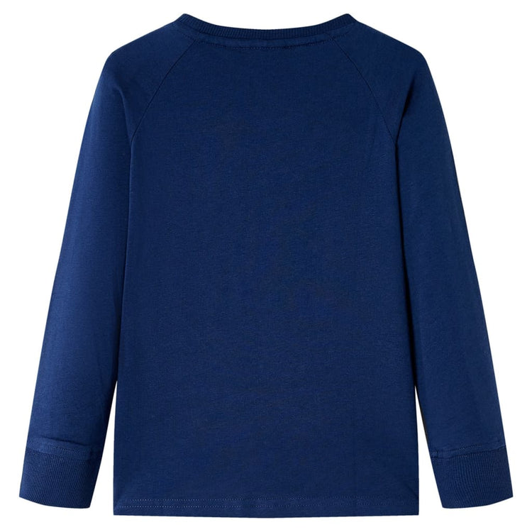 Vidaxl Kinderhemd mit langen Ärmeln 104 Marineblau