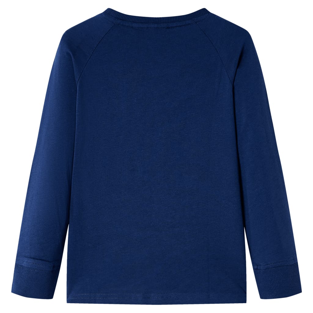 Vidaxl Kinderhemd mit langen Ärmeln 116 Marineblau