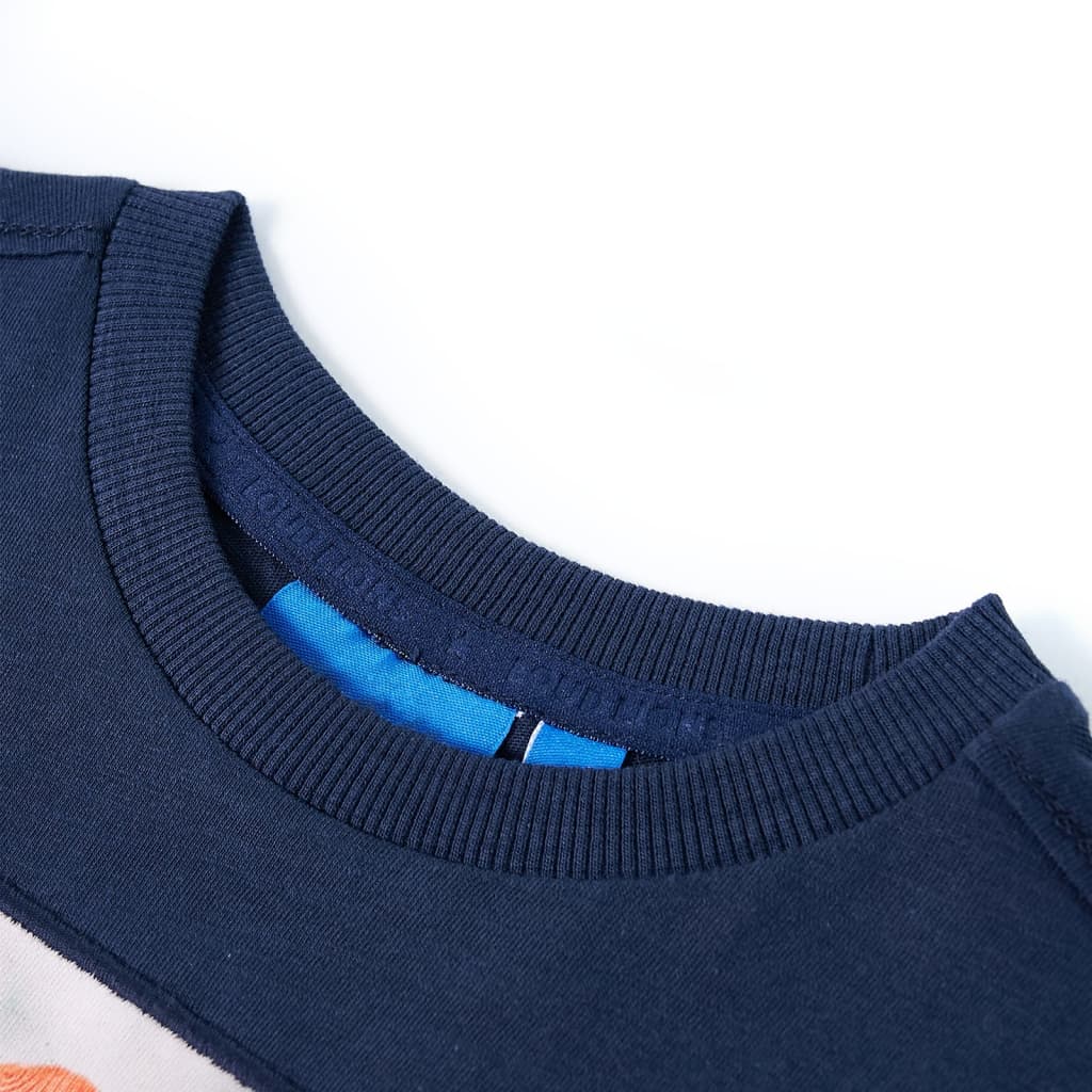 Vidaxl Kinderhemd mit langen Ärmeln 116 gemischtes Marineblau