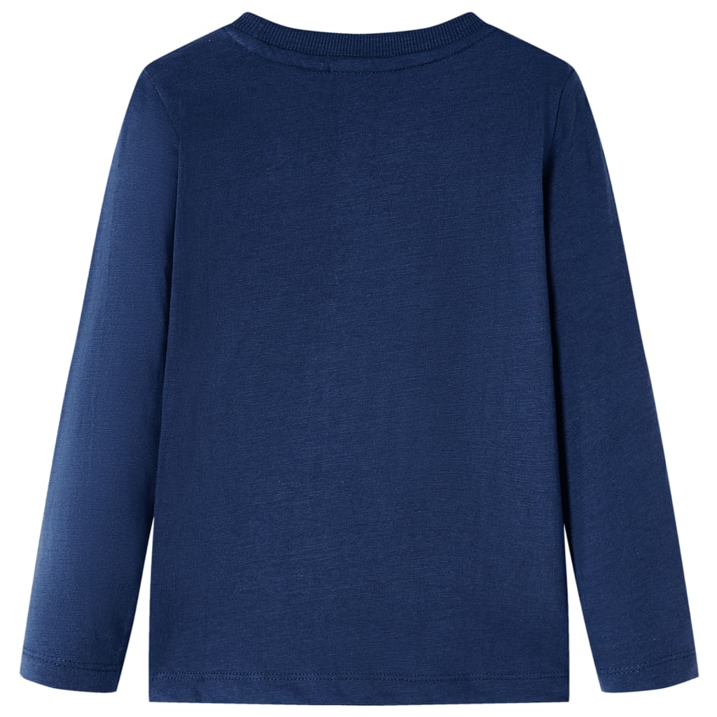 Vidaxl -Kinderhemd mit langen Ärmeln 128 gemischtes Marineblau