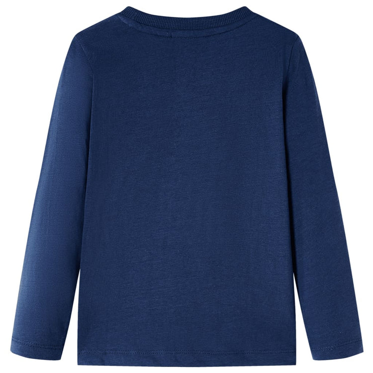 Vidaxl -Kinderhemd mit langen Ärmeln 128 gemischtes Marineblau