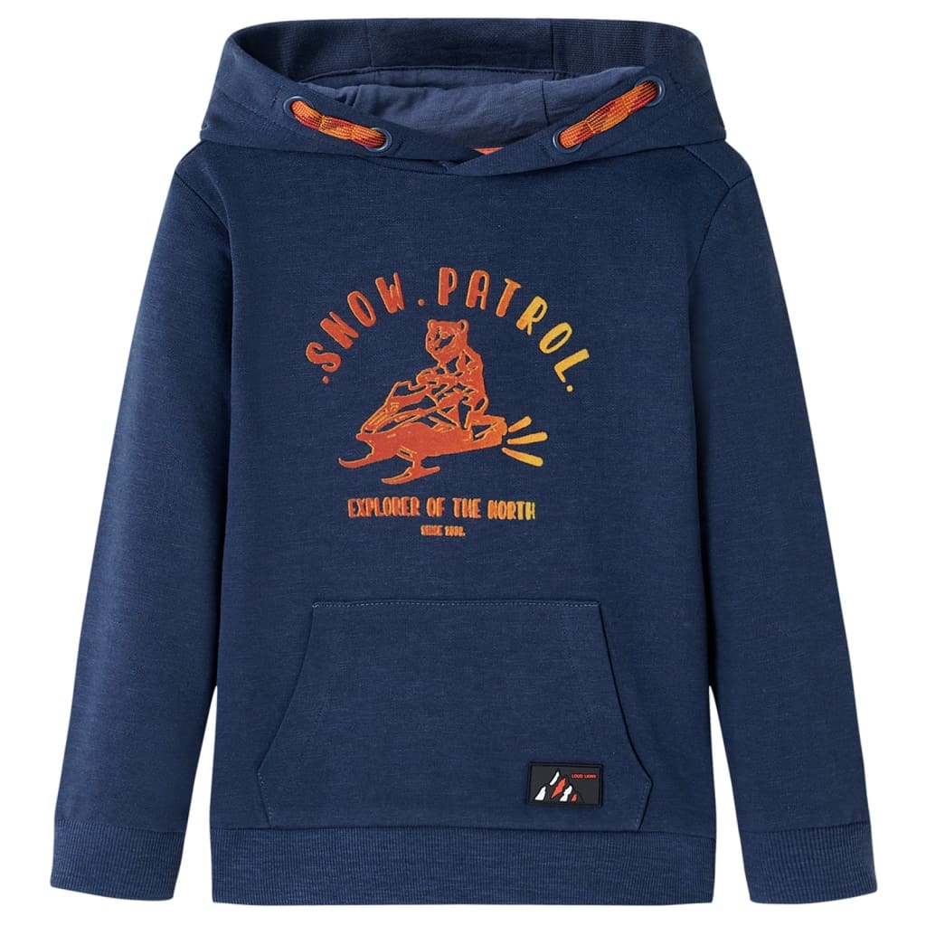 Vidaxl Kinderpullover mit Hood 92 gemischtes Marineblau und Orange