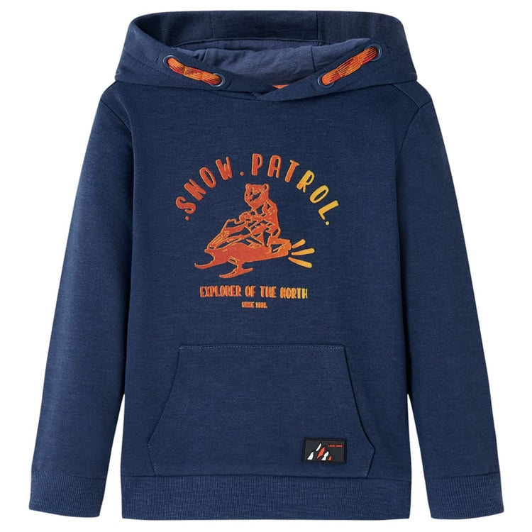 Vidaxl Kinderpullover mit Hood 92 gemischtes Marineblau und Orange