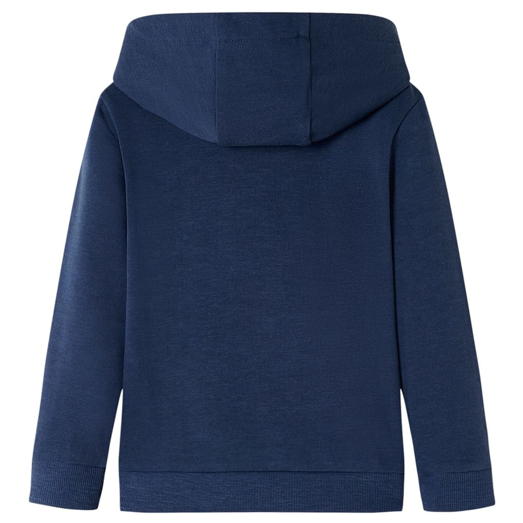 Vidaxl -Kinderpullover mit Hood 128 gemischtes Marineblau und Orange