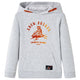 Vidaxl -Kinderpullover mit Hood 104 gemischtes Grau und Orange