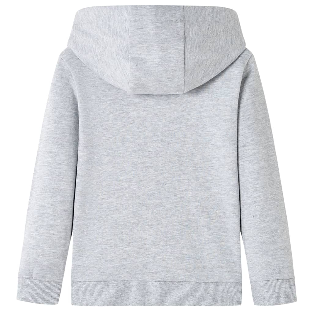 Vidaxl Kinderpullover mit Motorhaube 116 gemischtes Grau und Orange