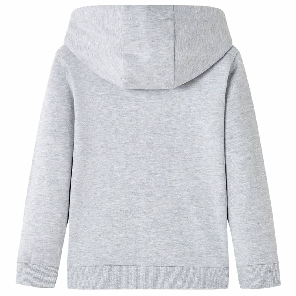 Vidaxl -Kinderpullover mit Hood 128 gemischtes Grau und Orange