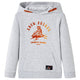 Vidaxl -Kinderpullover mit Hood 140 gemischt grau und orange