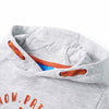 Vidaxl -Kinderpullover mit Hood 140 gemischt grau und orange