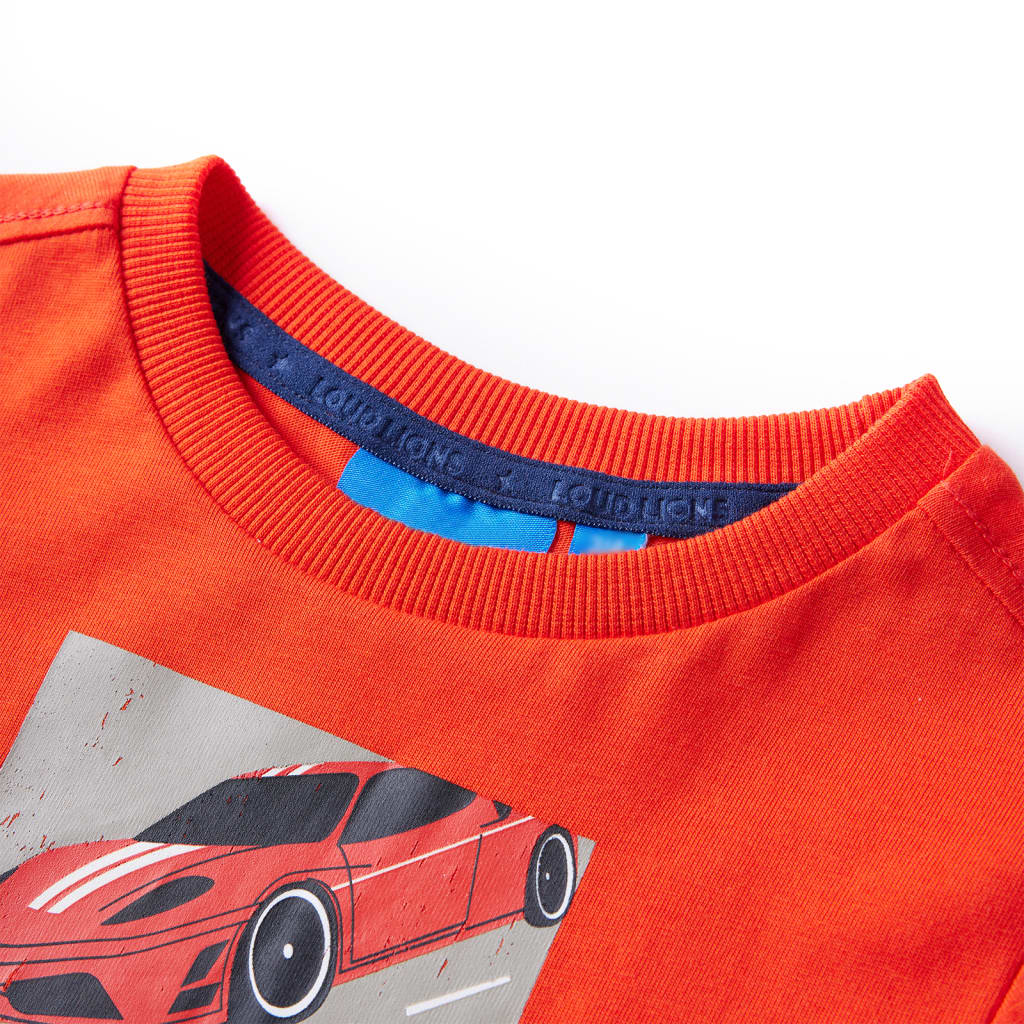 Vidaxl -Kinderhemd mit langen Ärmeln 116 leuchtend orange
