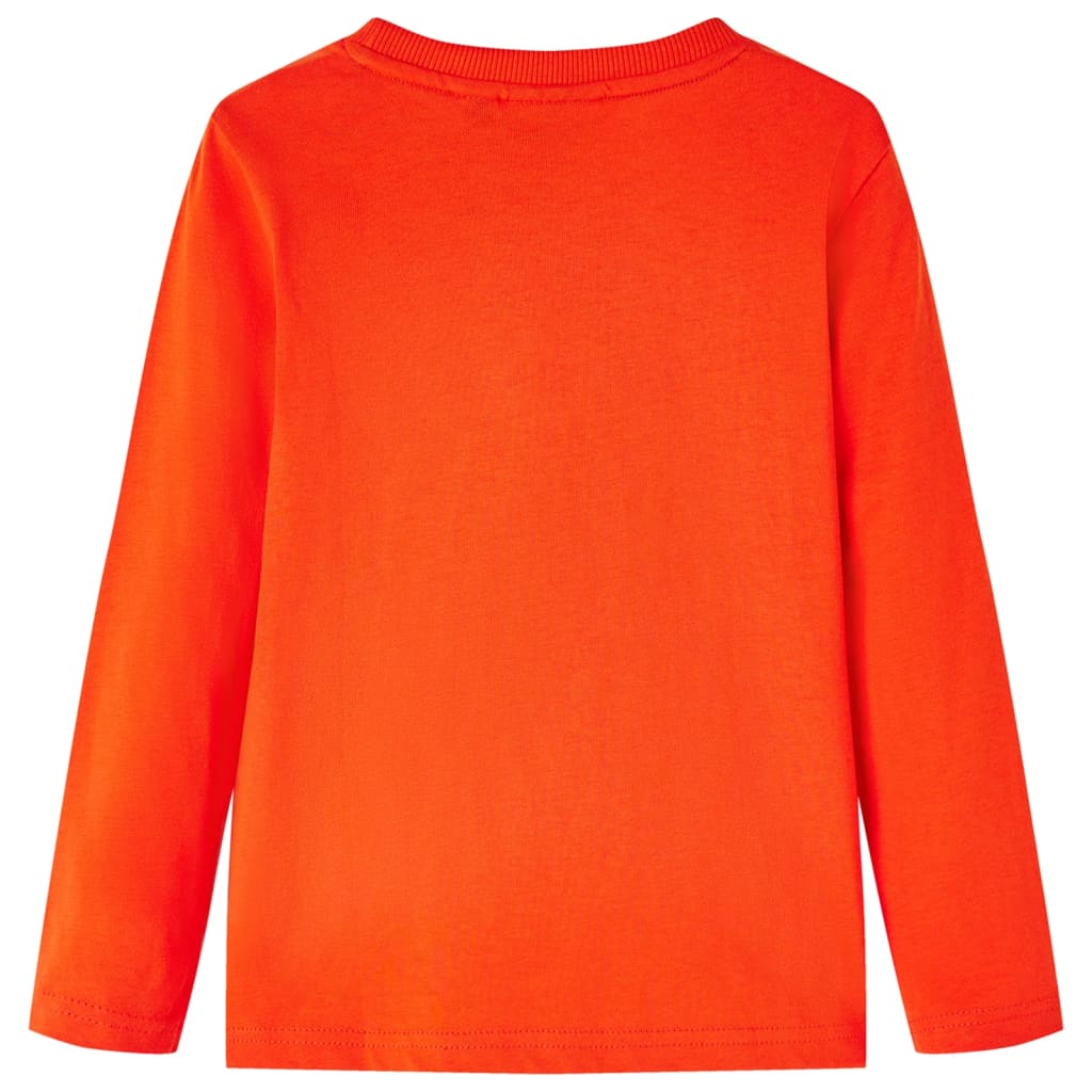 Vidaxl -Kinderhemd mit langen Ärmeln 128 leuchtend orange