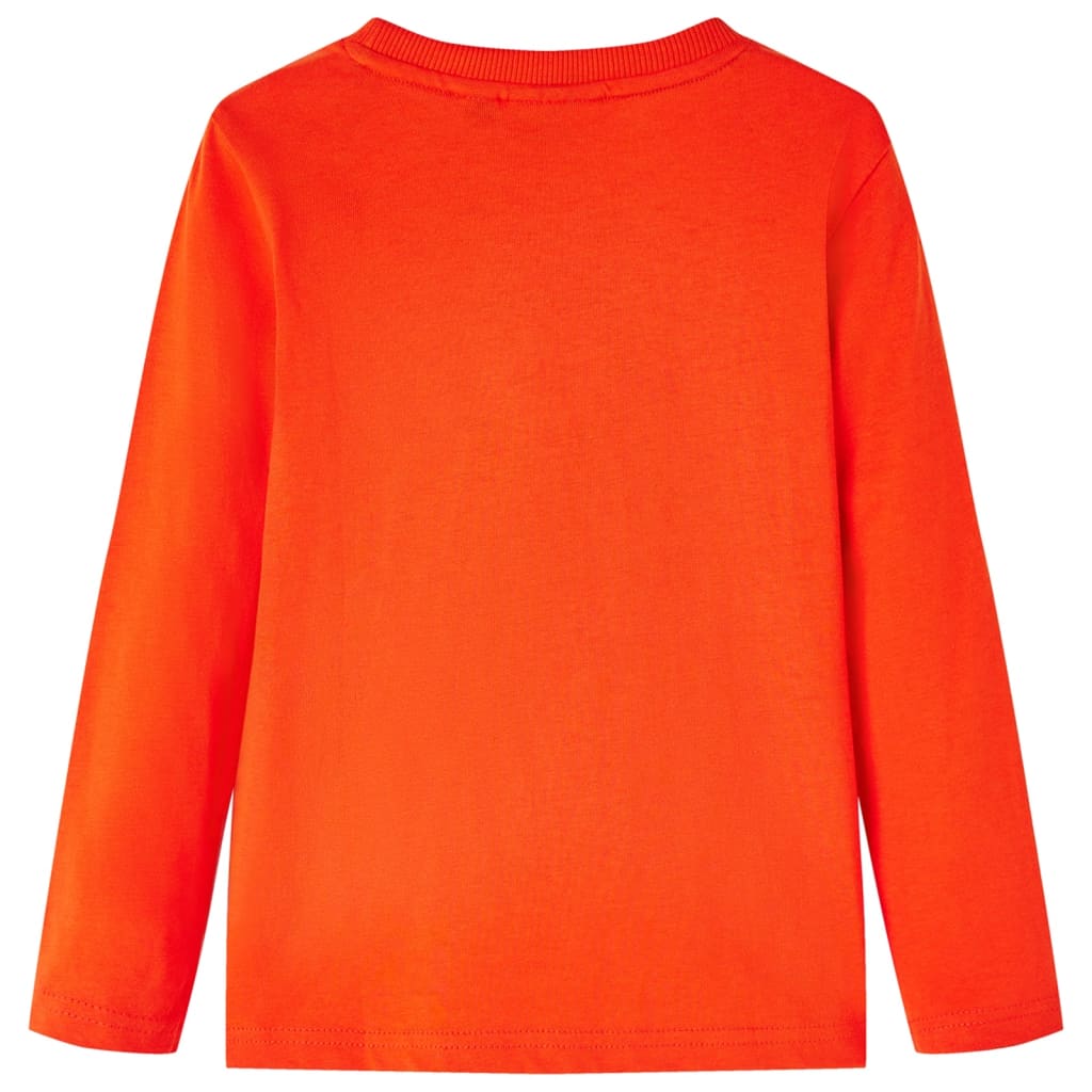 Vidaxl -Kinderhemd mit langen Ärmeln 140 leuchtend orange