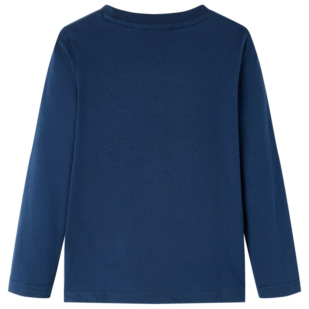 Vidaxl -Kinderhemd mit langen Ärmeln 92 Marineblau