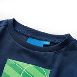 Vidaxl -Kinderhemd mit langen Ärmeln 92 Marineblau - afbeelding 3