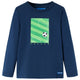 Vidaxl Kinderhemd mit langen Ärmeln 104 Marineblau