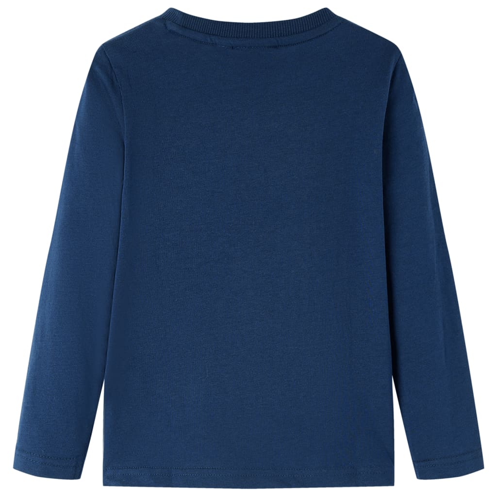 Vidaxl Kinderhemd mit langen Ärmeln 104 Marineblau