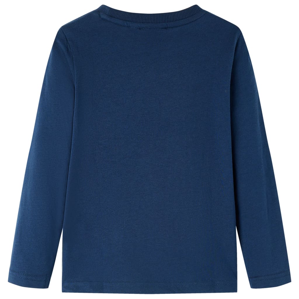 Vidaxl Kinderhemd mit langen Ärmeln 116 Marineblau
