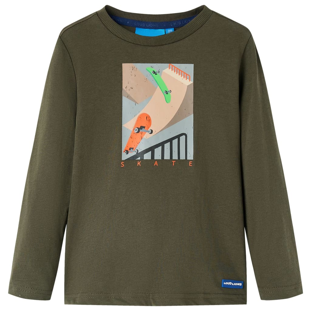 Vidaxl -Kinderhemd mit langen Ärmeln 140 Kack -Colored