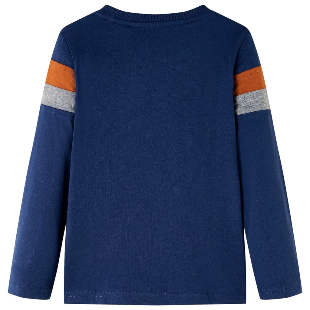 Vidaxl -Kinderhemd mit langen Ärmeln 92 Marineblau