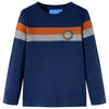 Vidaxl Kinderhemd mit langen Ärmeln 104 Marineblau