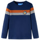 Vidaxl Kinderhemd mit langen Ärmeln 104 Marineblau