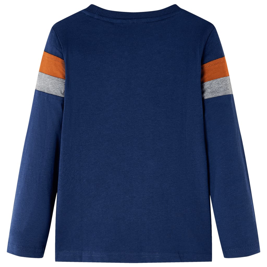 Vidaxl Kinderhemd mit langen Ärmeln 128 Marineblau