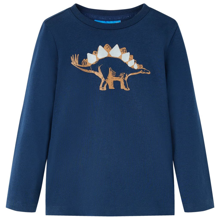 Vidaxl -Kinderhemd mit langen Ärmeln 92 Marineblau