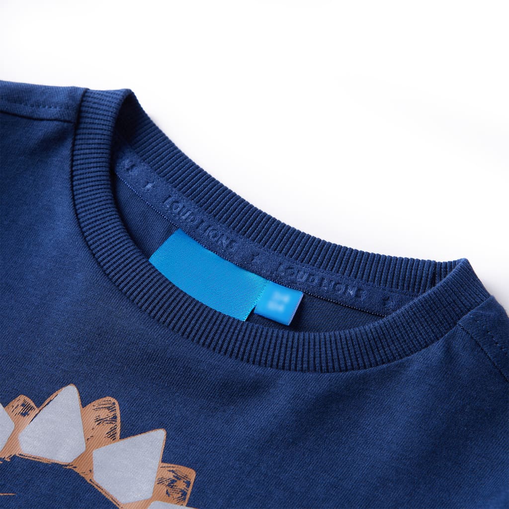 Vidaxl -Kinderhemd mit langen Ärmeln 92 Marineblau