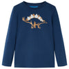 Vidaxl Kinderhemd mit langen Ärmeln 104 Marineblau