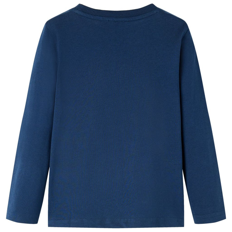 Vidaxl Kinderhemd mit langen Ärmeln 140 Marineblau