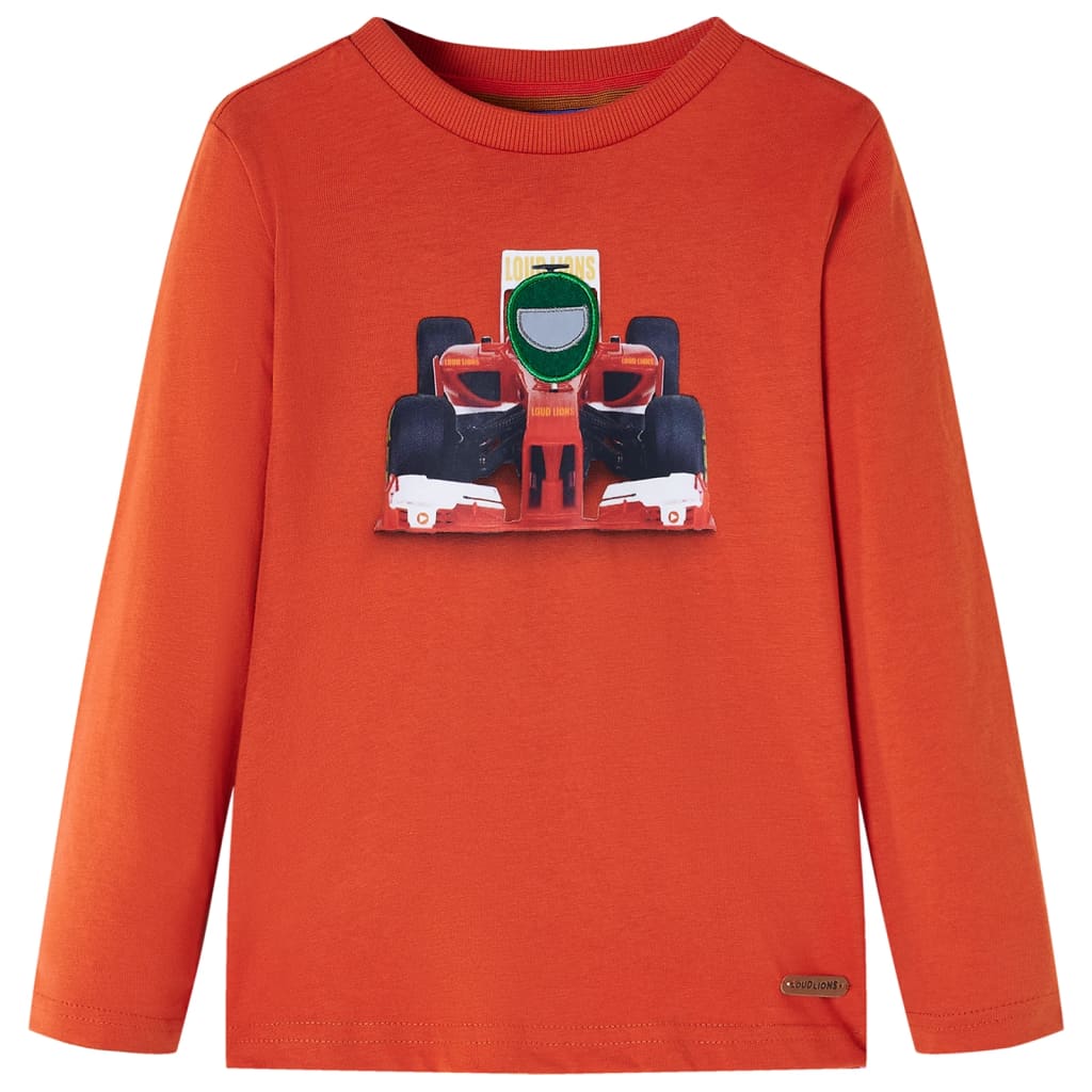 Vidaxl -Kinderhemd mit langen Ärmeln 92 Orange
