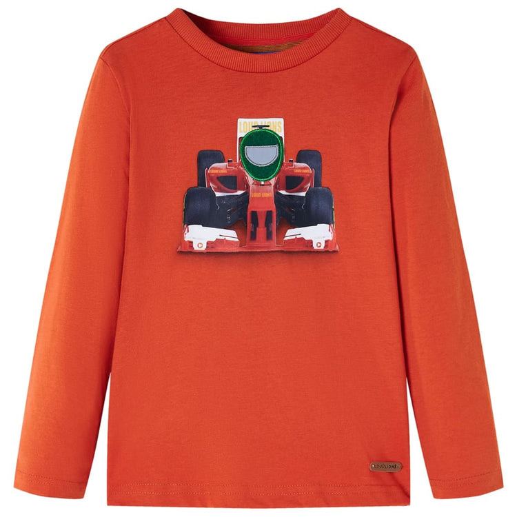 Vidaxl -Kinderhemd mit langen Ärmeln 92 Orange