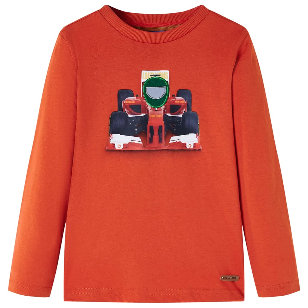Vidaxl -Kinderhemd mit langen Ärmeln 104 Orange