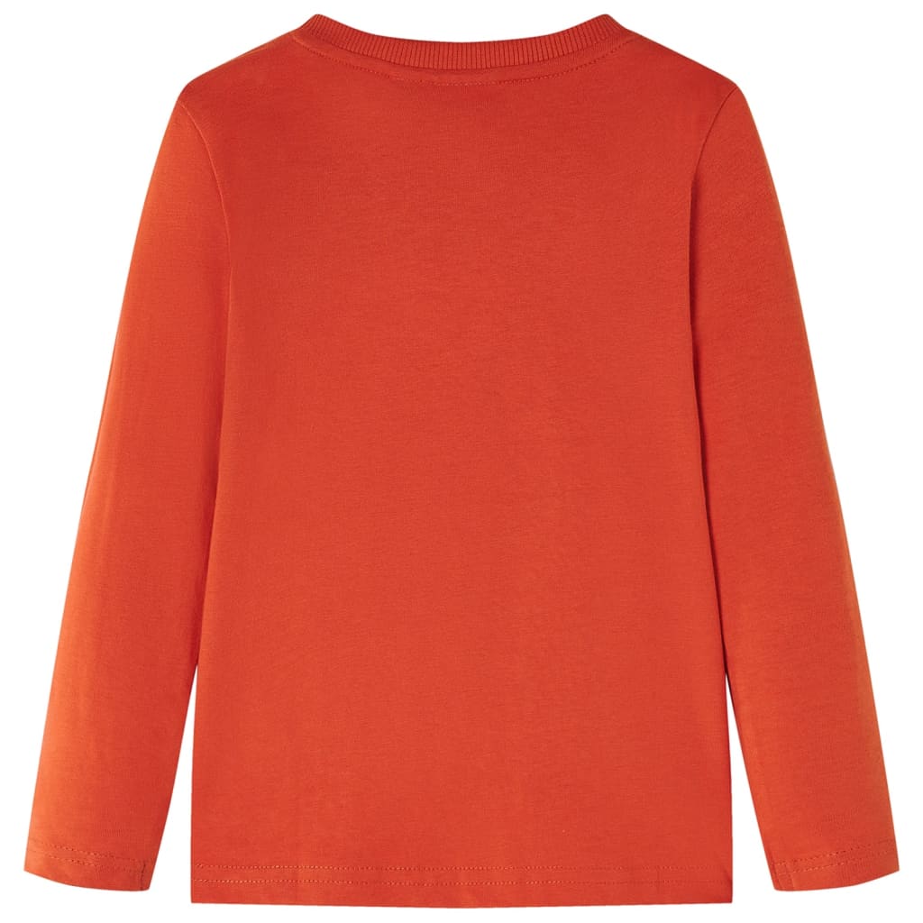 Vidaxl -Kinderhemd mit langen Ärmeln 104 Orange